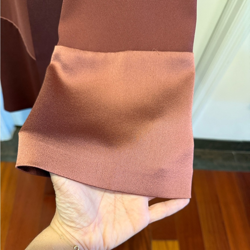 St John Elegant Cranberry Women's Dress with Neck Detail Size 12 - Picture 10 of 13
